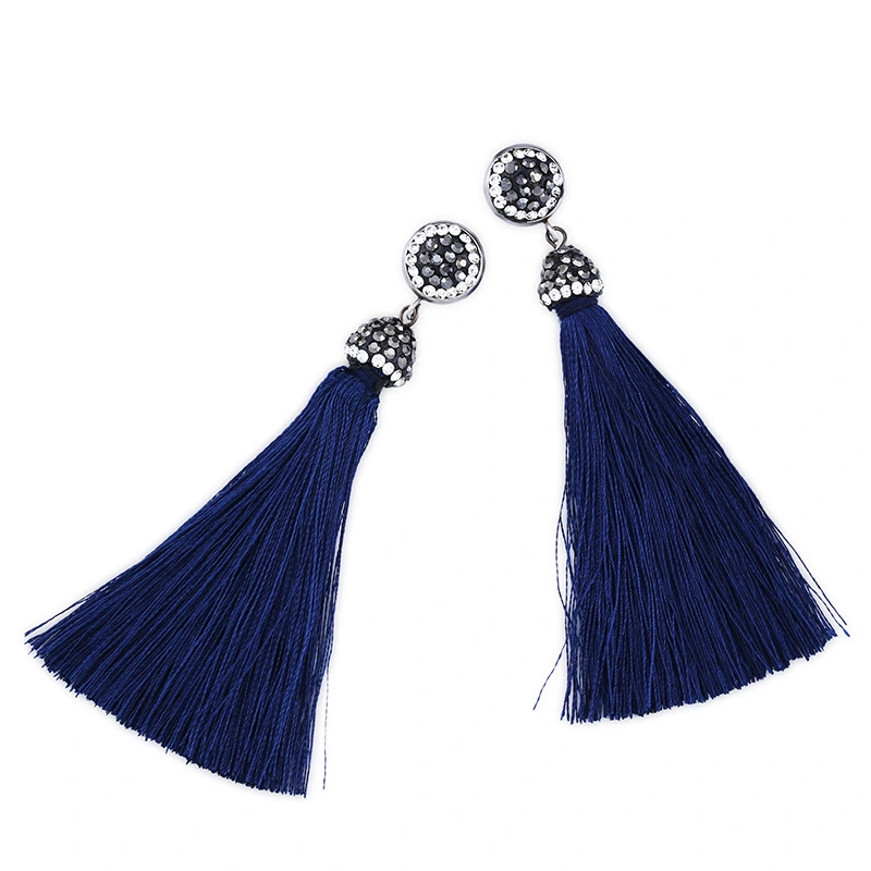 Hot selling new style long temperament tassel earrings high-end diamond earrings earrings for women erk69 light luxury