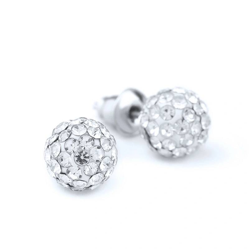 Korean fashion small exquisite women's crystal earrings simple and versatile diamond candy color earring accessories ern24