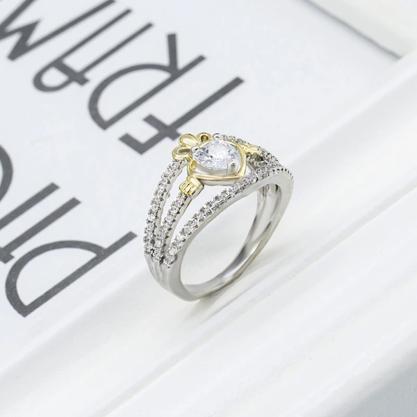 New creative crown plated 14k gold color ring European and American hand jewelry