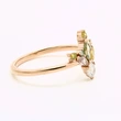 New wholesale women's gradient multi-color zircon ring creative green forest series clothing accessories