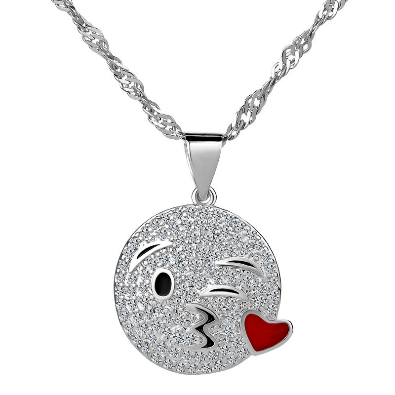 New European and American accessories, creative women's funny expression bag necklace, Christmas gift for girlfriend jewelry