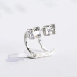  New European and American simple geometric square zircon earrings female Japanese and Korean simple ear bone hoop accessories