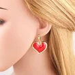 New love lightning earrings red heart lightning earrings copper electroplating simple earrings wholesale erz50