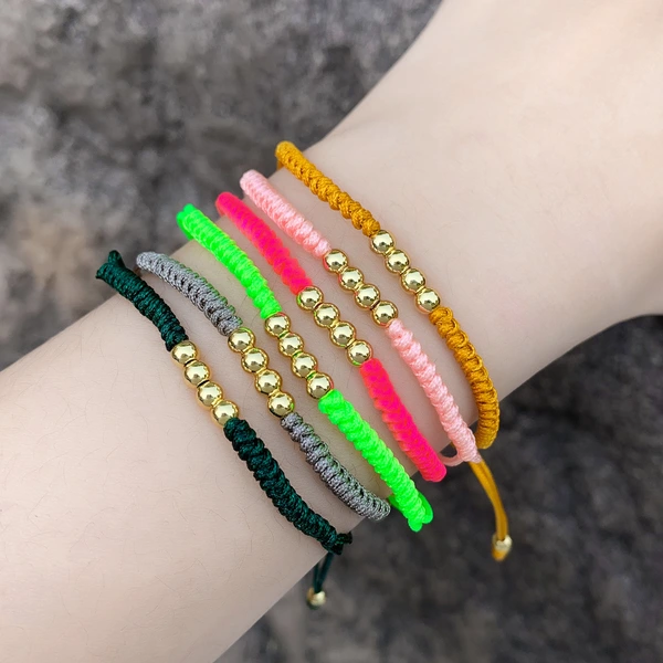 DIY jewelry accessories Bohemian style colorful beaded bracelet couple bracelet adjustable pull bracelet bra52