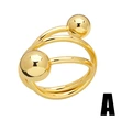 European and American style ring copper plated 18k double layer open high-end ring ring female ris17