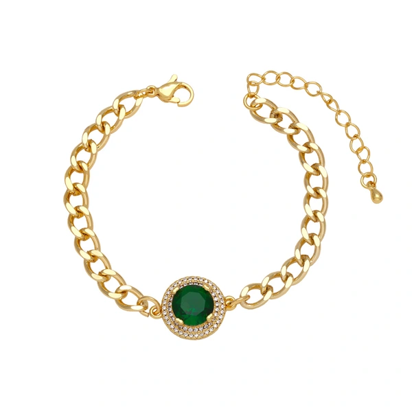 Clearance Europe and the United States hot selling colored gemstone bracelets for women gold-plated zircon jewelry wholesale brd43