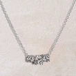 New jewelry fashion simple three zircon necklace female student versatile clavicle chain gift