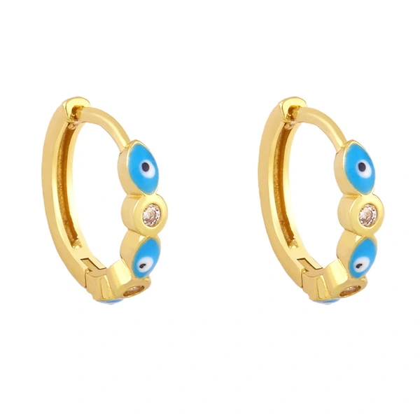 Clearance earrings for women micro-inlaid zircon eyes devil eye jewelry European and American oil drop earrings erx90