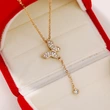 2022 new summer fairy style butterfly necklace light luxury niche design high-end ladies clavicle chain