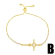 Internet celebrity girlfriend bracelet niche design simple cross tree of life zircon bracelet European and American hand jewelry bre15