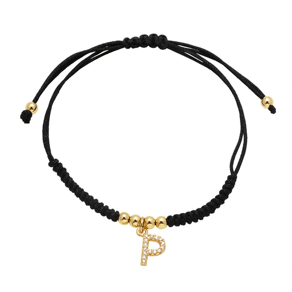 AS jewelry European and American new black bracelet 26 English letters pendant bracelet hand jewelry bra13