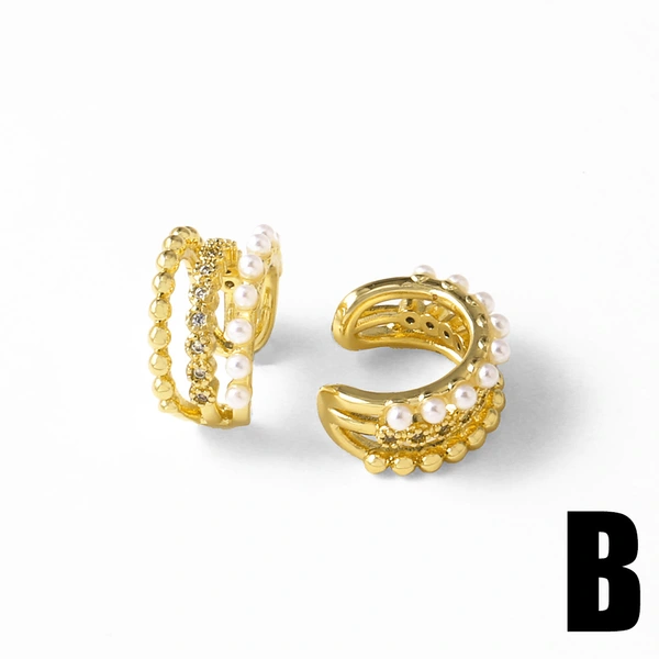 AS jewelry full zircon double layer non-pierced ear bone clip earrings female era077 earrings