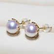 Classic minimalist imitation pearl earrings Japanese round retro Hepburn style earrings temperament princess style earrings