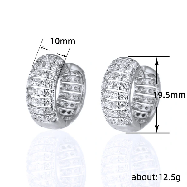 European and American hoop earrings for women retro fashion temperament metal geometric circle earrings for women