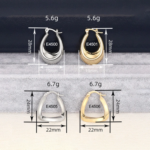 Geometric design earrings with triangular design, Middle Eastern style jewelry factory direct sales, French style