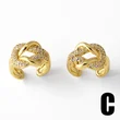 AS jewelry hot sale irregular c-shaped earrings female gold-plated zircon ear bone clip earrings erv68