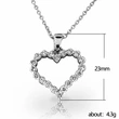 The same love pendant as the live broadcast of the Internet celebrity, the eternal heart necklace with diamonds and hollow women's love clavicle necklace