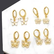 European and American INS style simple zircon butterfly earrings women's light luxury niche temperament all-match flower earrings wholesale ert95