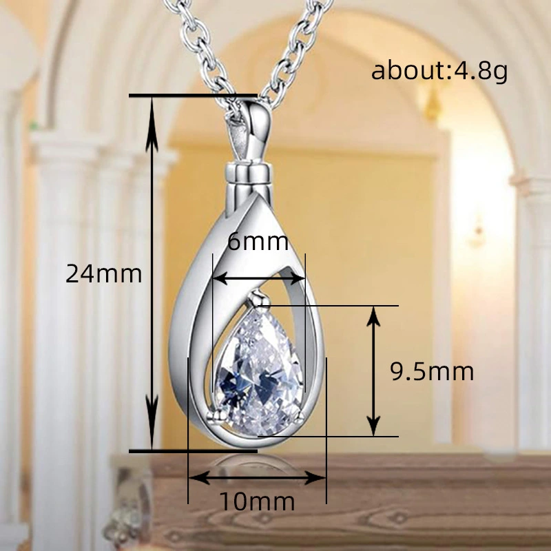  Factory direct sales goddess tears pendant women's water drop light luxury style design necklace fashionable and elegant eye-catching