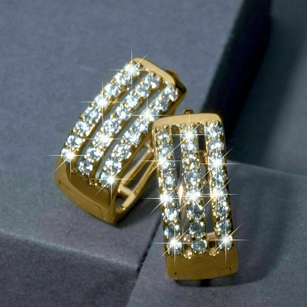 European and American exaggerated earrings Korean temperament zircon personality earrings earrings Valentine's Day date proposal earrings