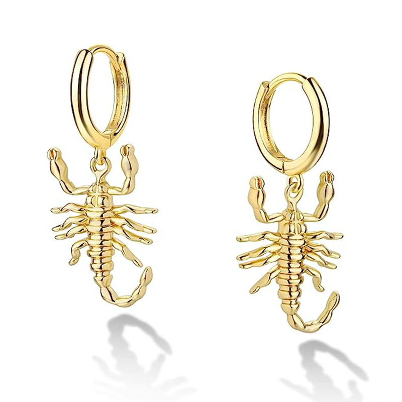 Halloween creative scorpion earrings popular animal accessories fashionable niche super hot style