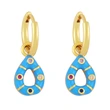 Clearance teardrop-shaped oil-drop zircon earrings simple and versatile candy-colored earrings sweet earrings for women erx98