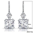 New earrings 8*8mm rock sugar zircon tassel earrings for women with round face and slimming earrings