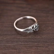 Retro style old flower ring three-dimensional rose classical thin circle ring temperament charming index finger ring