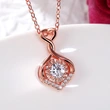 European and American celebrity pendant necklace with diamond and zircon heart-shaped necklace for women, trendy niche design, simple clavicle chain