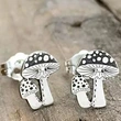 Simple light luxury fashion mushroom earrings art copy design simulation earrings pastoral style cute earrings