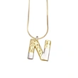 AS jewelry European and American 26 English letters pendant necklace female two-color gold-plated clavicle chain nkp20