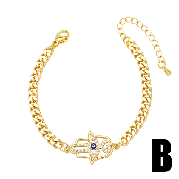 Clearance hot sale personality palm devil eye bracelet European and American fashion cycling bracelet brm02