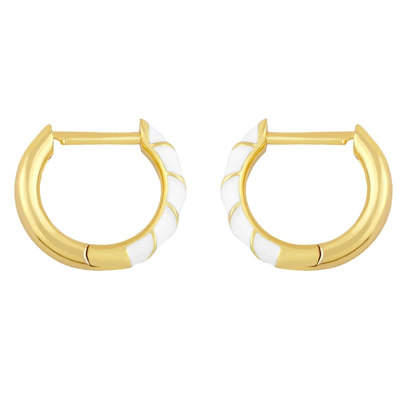 Clearance color oil drop earrings cold style geometric small ear ring ear buckle European and American jewelry accessories erx89