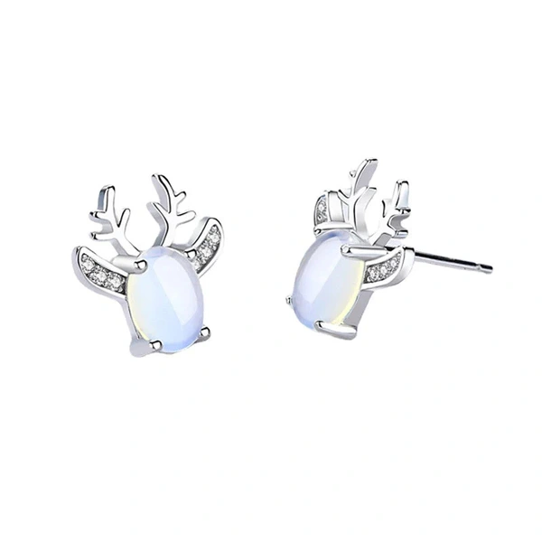   Hot selling deer antler earrings for women, cute and exquisite Christmas accessories, fashionable and popular, sweet matching style