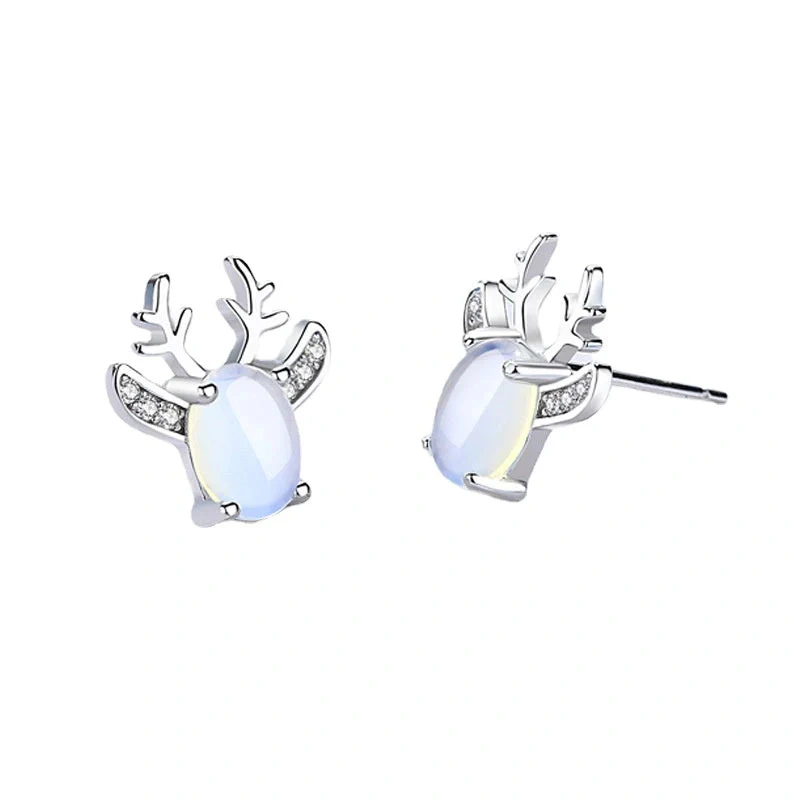   Hot selling deer antler earrings for women, cute and exquisite Christmas accessories, fashionable and popular, sweet matching style