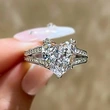 European and American hot selling rings new engagement party rings love double layer sweet jewelry