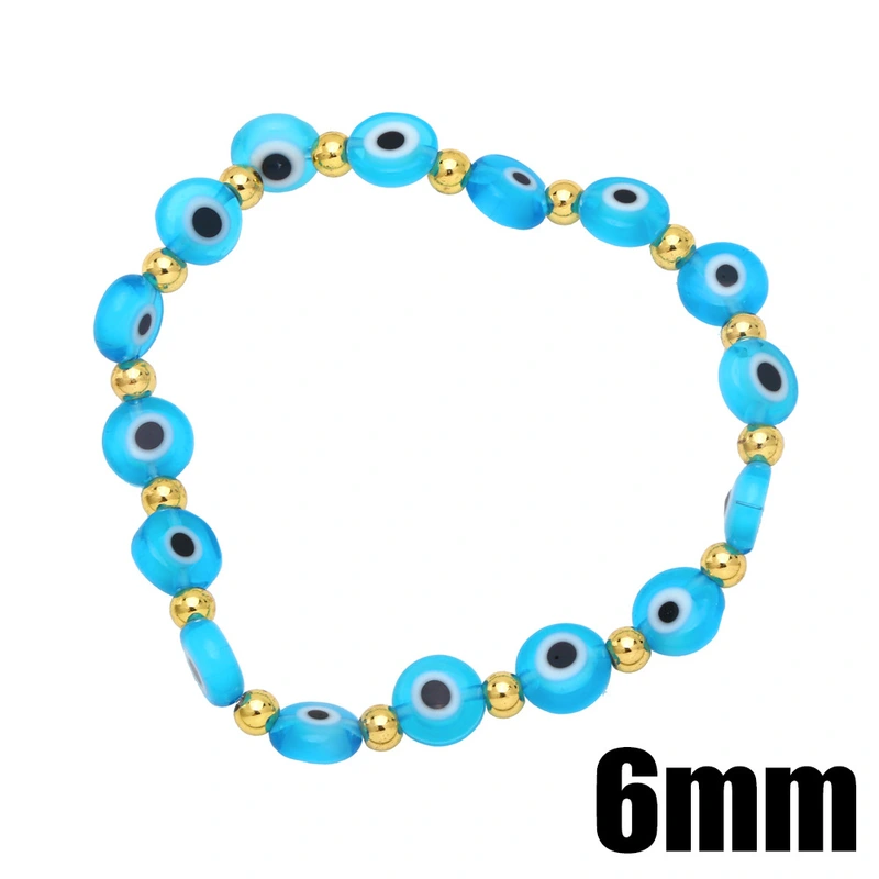 European and American retro Turkish devil eye bracelet 6mm color eye bracelet lucky bracelet brg95