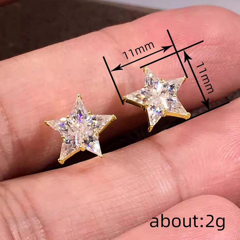 Attendance exquisite star earrings for women daily simple fashion accessories y2k sweet style personality