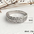 High-end luxury zircon ring for women with niche design, simple geometric pattern, personality trend ring