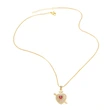 Jewelry European and American hot-selling full zircon gold-plated love heart necklace clavicle chain nkb695 necklace