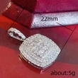 Best-selling wedding bridal jewelry, diamond square full-studded zircon ring and necklace two-piece set, factory wholesale