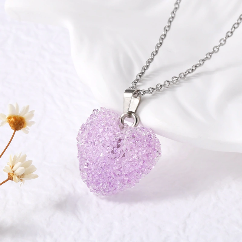 AS jewelry hot selling love pendant necklace niche design peach heart gold-plated clavicle chain nkz87