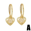 Retro small love earrings earrings high-end light luxury heart-shaped flower ear hooks European and American earrings erz38