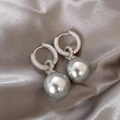 Live broadcast gentle new imitation pearl earrings with diamonds shining ladies elegant jewelry princess hot accessories
