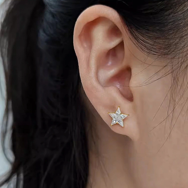 Attendance exquisite star earrings for women daily simple fashion accessories y2k sweet style personality