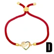 MAMA LOVE red string bracelet with colored diamonds and heart-shaped flowers for Mother's Day