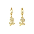 AS jewelry new sunflower kitten pendant earrings female gold-plated micro zircon eye flower earrings era381
