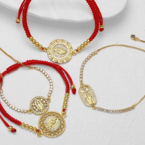 AS jewelry European and American Virgin Mary bracelet red hand-woven adjustable bracelet brk89 bracelet