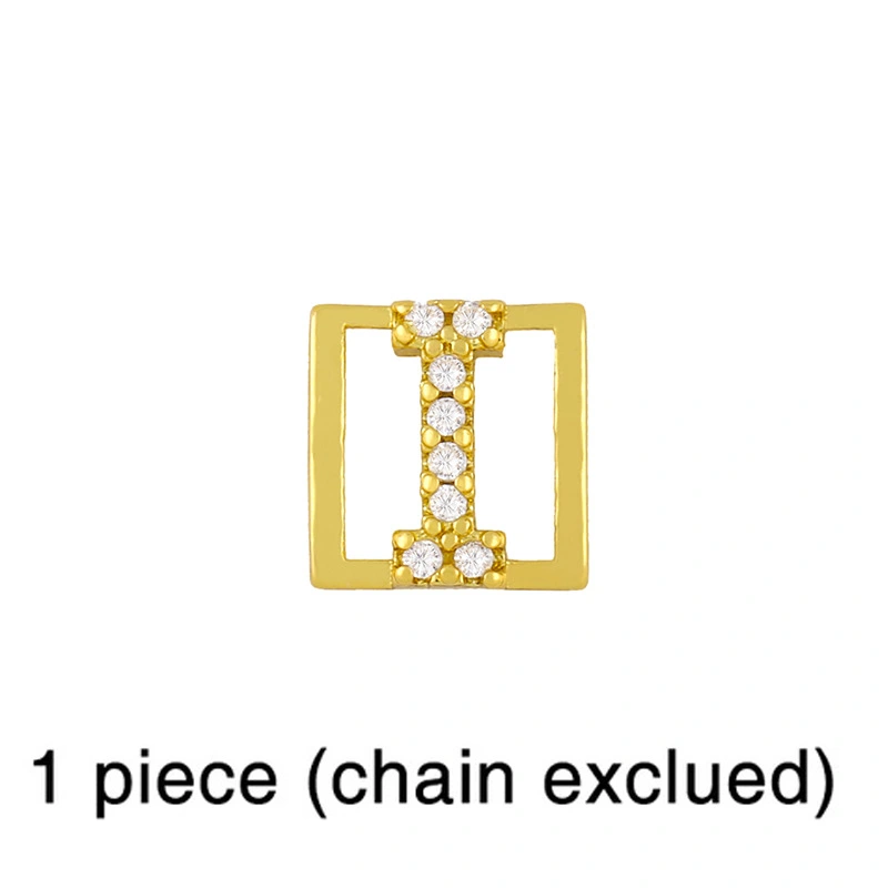 European and American 26 square brand English letter bracelet female bracelet cold style personality DIY diamond letter bracelet brc87