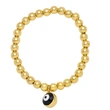Clearance Europe and the United States hot selling devil eye bell bracelet female niche copper plated 18K gold bead bracelet brj83